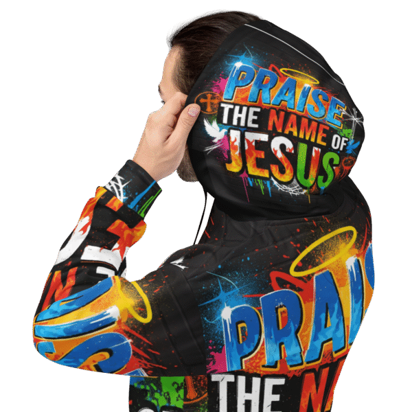 Praise the Name of Jesus Unisex Hoodie - Image 3