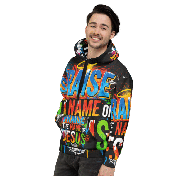Praise the Name of Jesus Unisex Hoodie - Image 4